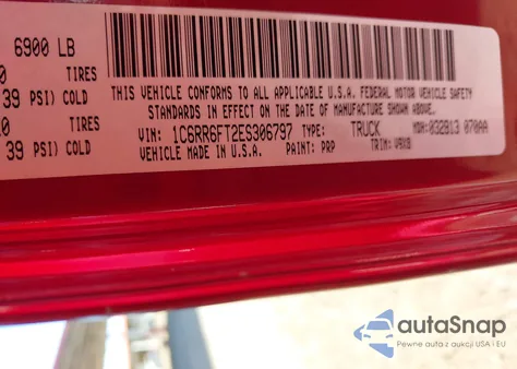 2014 Ram 1500 Express z USA, uszkodzony, nr VIN 1C6RR6FT2ES306797